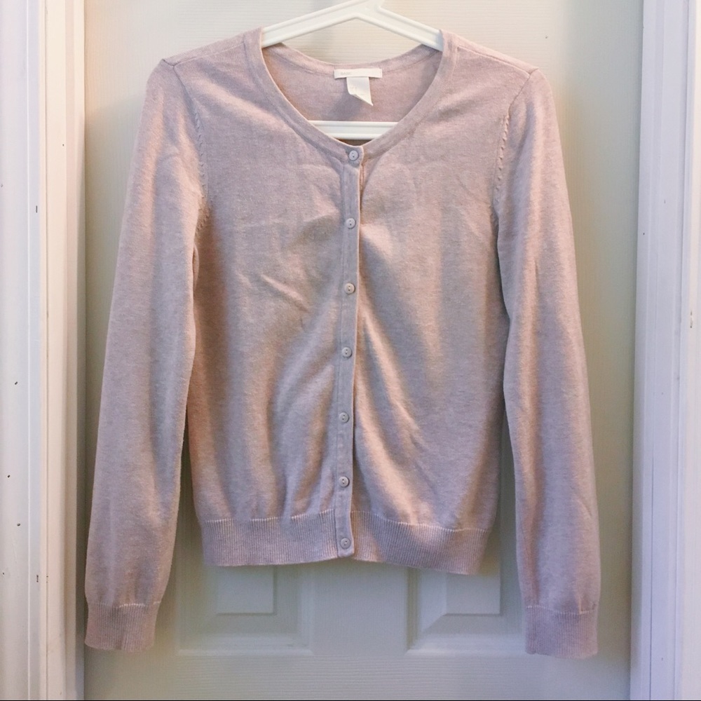 H&M Soft Cream Cardigan Shirt 100% Cotton